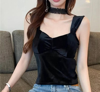 کراپ تاپ زنانه خارجی مخمل ۵۱۳۸