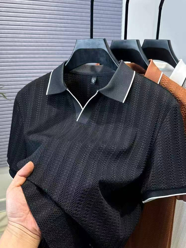 تیشرت مردانه خارجی یقه کوبایی ۵۵۰۱